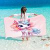 Name Custom Cartoon Beach Towel Cute Unicorn Soft Microfiber Travel Camp Towel  Absorbent Quick-Drying Bath Towel Gift For Girl