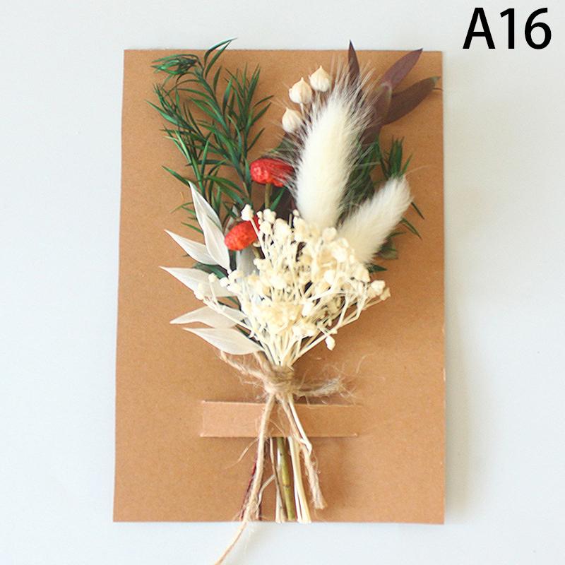 1 Buquê Mini de Flores Secas Naturais Boutonnieres para Madrinhas Decoração de Natal Casamento Dia dos Namorados Materiais Florais DIY