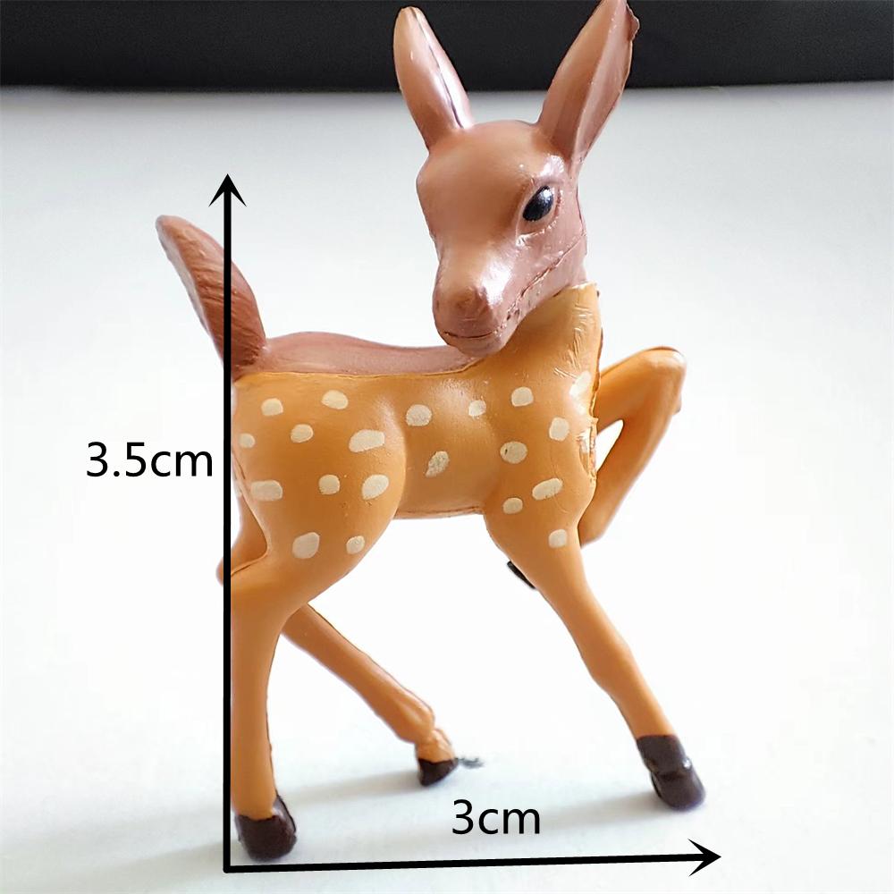 2 pz/Set Mini Cervi Sika Artificiali Miniature Gnomi per Giardino delle Fate Terrari di Muschio Artigianato in Resina Figurine Per Decorazione Casa
