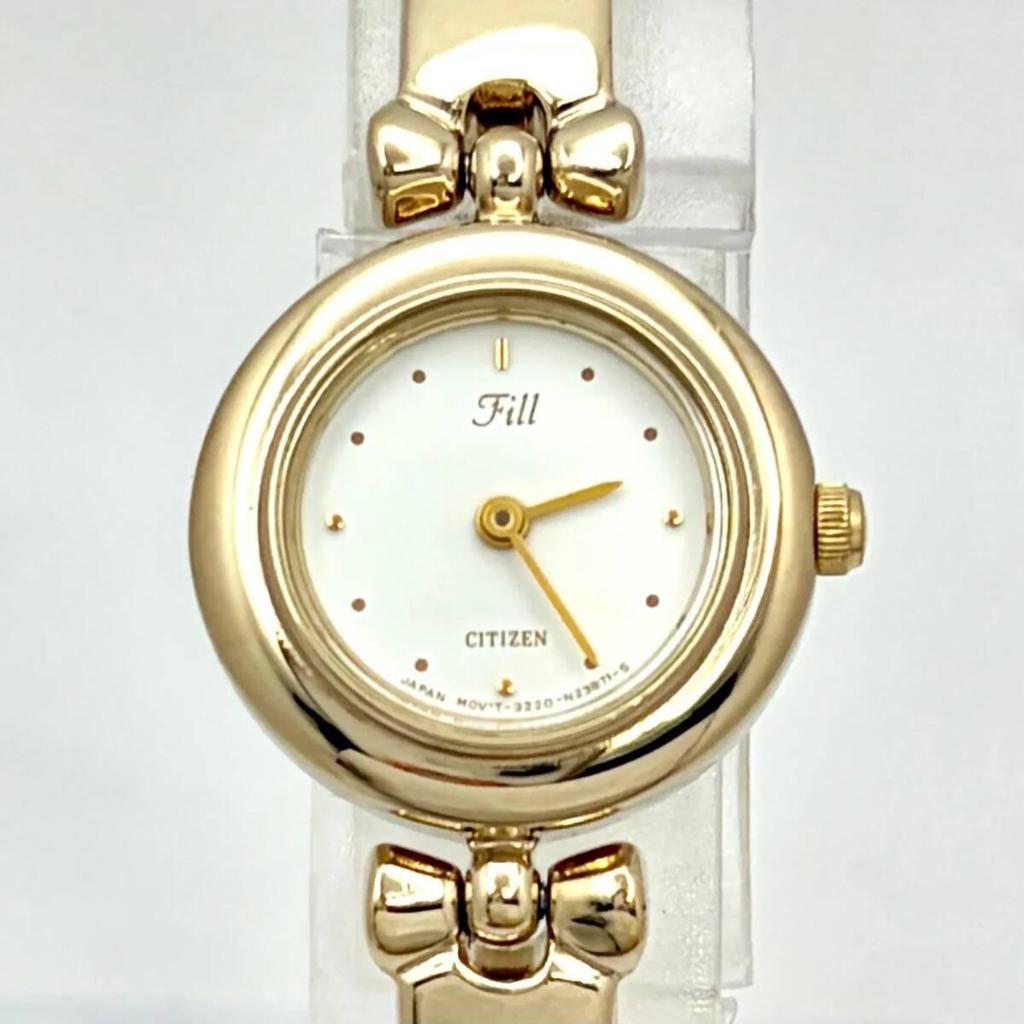 Used [New Battery] CITIZEN Fill Women's Watch Gold Bangle Ribbon 3220-S40901 409881