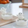 Ceramics Cartoon White Ghostly Figurine Candle Holders Halloween Tealight Holders Candlestick Table Decors for Festivals