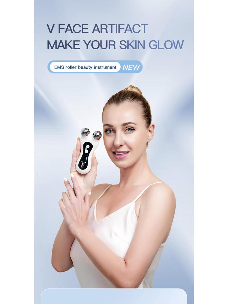 Rejuvenating EMS Microcurrent Roller: V-Face Lifting & Firming Device