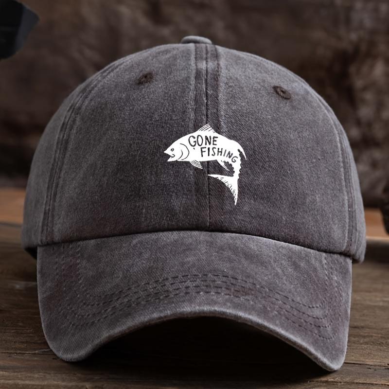 Fun Fish Print Baseball Cap, Unisex Outdoor Hat, Fashionable and Versatile Peaked Cap Trend