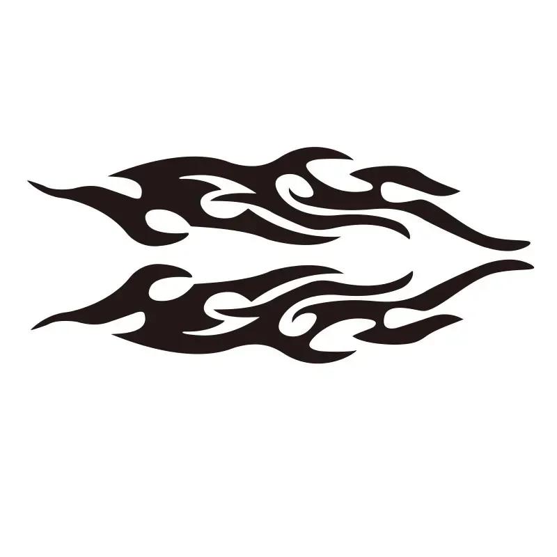 Evrensel Kendin Yap Alev Vinil Çıkartma Etiketi Su Geçirmez Araba Motosiklet Benzin Deposu İçin Su Geçirmez Motosiklet Alev Çıkartma Kiti Çıkartmalar