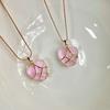 Dámský řetízek s přívěskem Diamantový Hrad Srdce Módní Roztomilý Barevný Princezna Šperk pro Přítelkyni Nejlepší Kamarádky