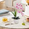 DIY Artificial Orchid Bonsai Multi-Bloom Artificial Faux Plants New Plastic Fake Flower  Home Decor