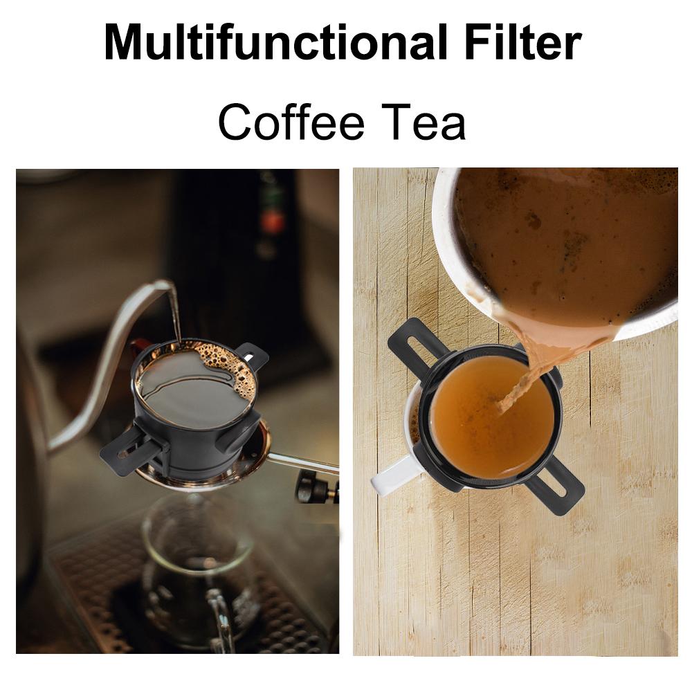Porte-thé à café en acier inoxydable réutilisable sans papier Filtre à café Infuseur à thé Accessoires de café