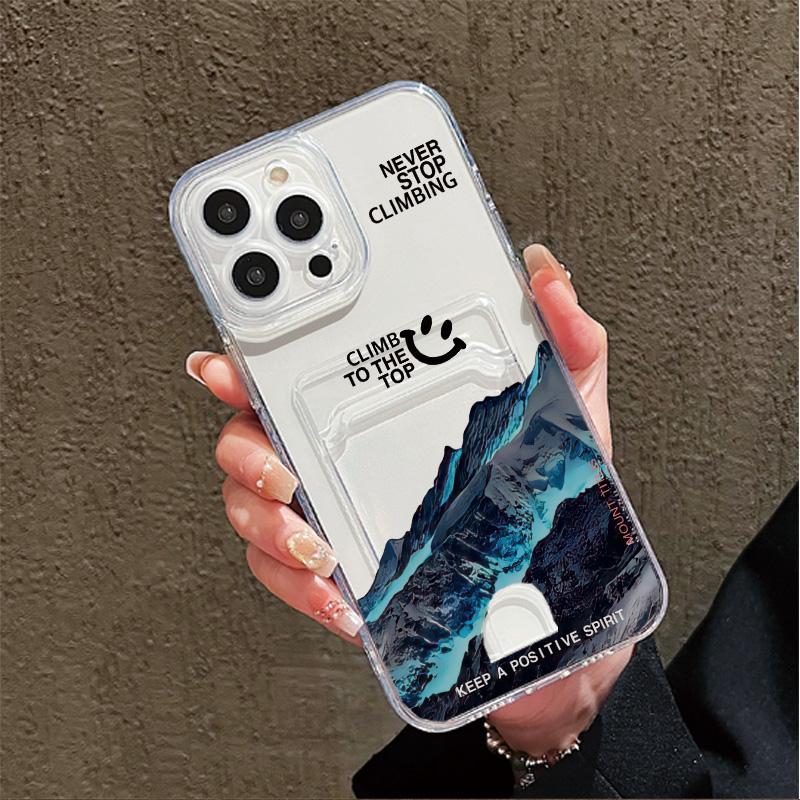 

Чохол-гаманець з силіконовим тримачем для карт для iPhone 14 16 15 Pro Max Honor X7A X8A Xiaomi Redmi Note 14 Oppo Reno 13F 14F Прозорий чохол-бампер для телефону iPhone 15 Pro Max