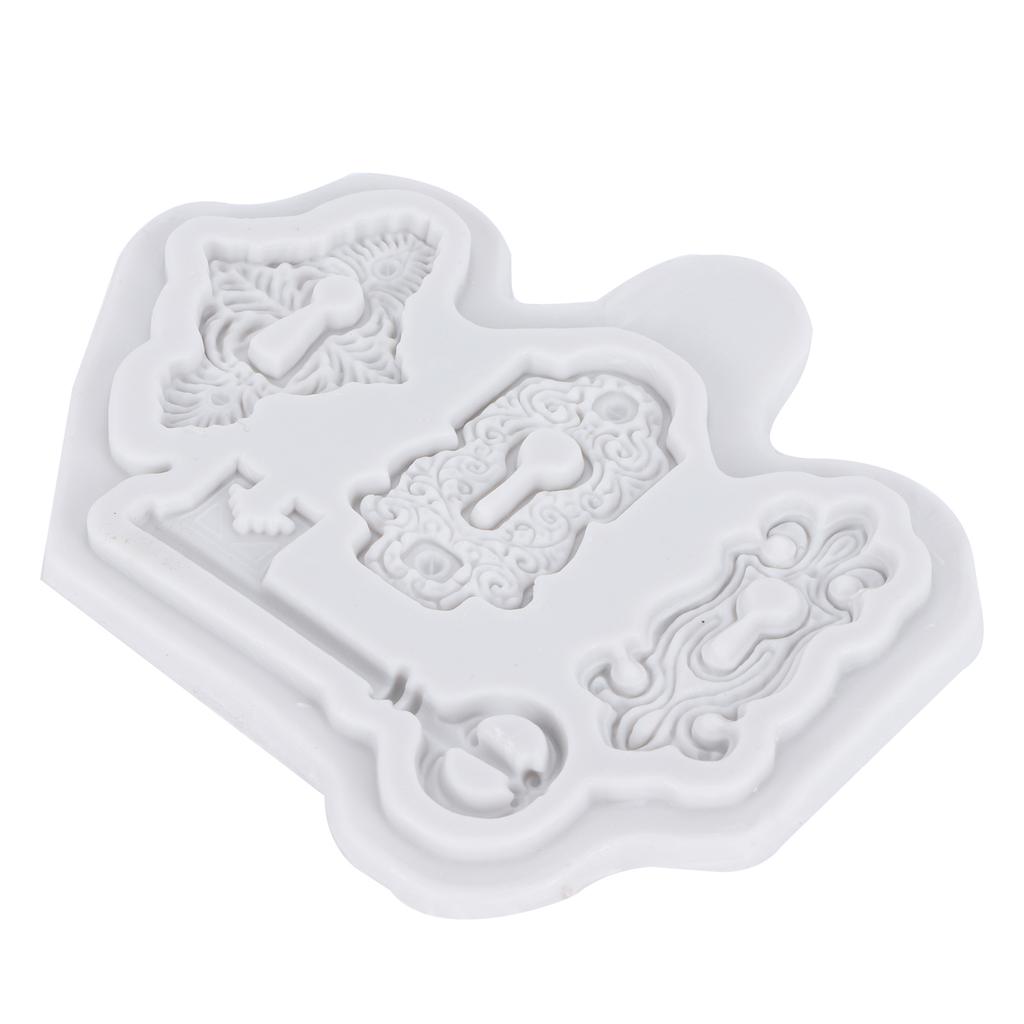 Keyhole Key Pattern Silicone Mold Fondant Chocolate Mold Baking Cake Decorating Tools50-1767 Gray