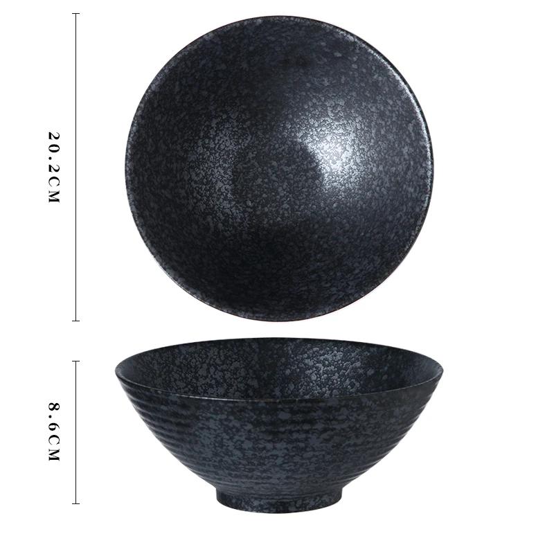 Japanese Vintage Porcelain Bowl Creative Homehold Lamian Noodles Instant Noodle Bowl Vegetable Salad Rice Soup Bowls Kitchenware