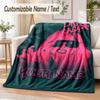 Lady Gaga Custom Name Flannel Throw Blanket Soft Warm for Sofa Bed Indoor Home Use