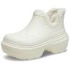 Crocs Stomp Proste Wszechstronne Botki Unisex Białe 210673-0JI