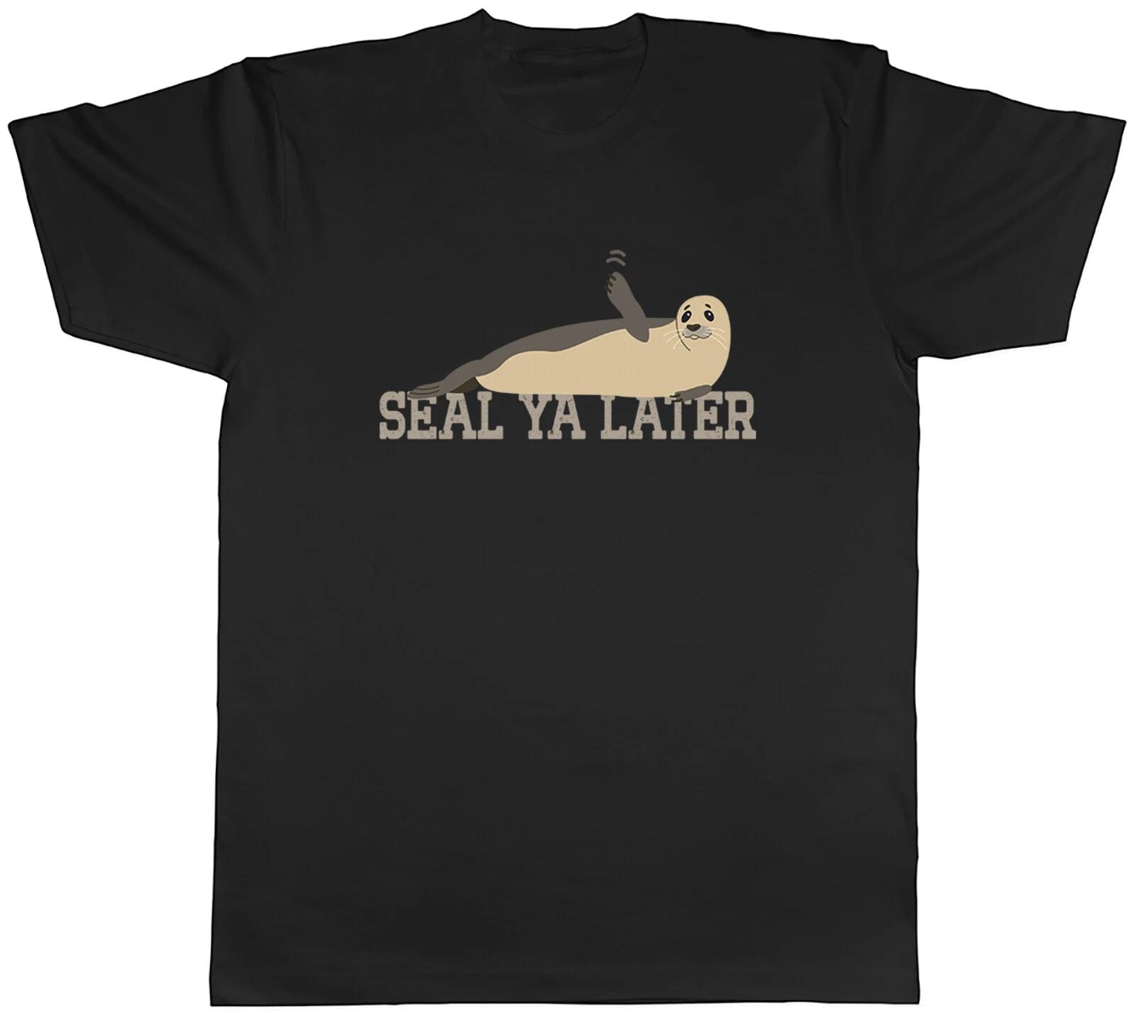 Protect the Seals Mens T-Shirt Seal Ya Later Tee Gift XS