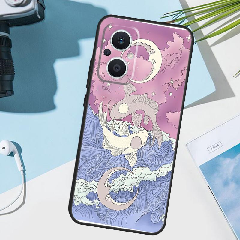 Yin Yang Koi Case For OPPO Reno 13F 13 12 11 F 8T 7 8 10 Pro OPPO Find X8 X6 Pro X3 X5 Lite Cover Funda