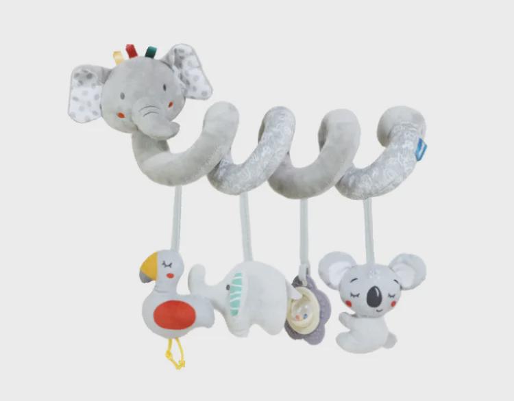 Aipinqi Grey Animal Baby Crib Soothing Toy and Bed Pendant.