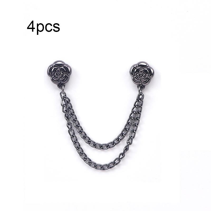 

4/6Pcs Magnetic Chain Buckle Adjustable Clothing Entrapment Magnetic Closure Suitable for Pants чорний