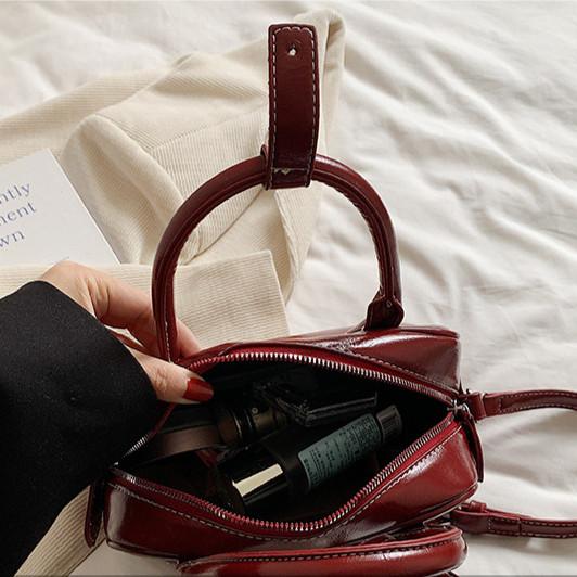 IELGY Handbag Fashion Commuter Bowling Bag High-End Niche All-Match Shoulder Bag