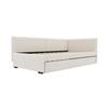 Daybed 90x200cm with Pull-out Bed Sofa Bed Single (No Mattress) Minimalist Styling Beige Gray Double Rollaway