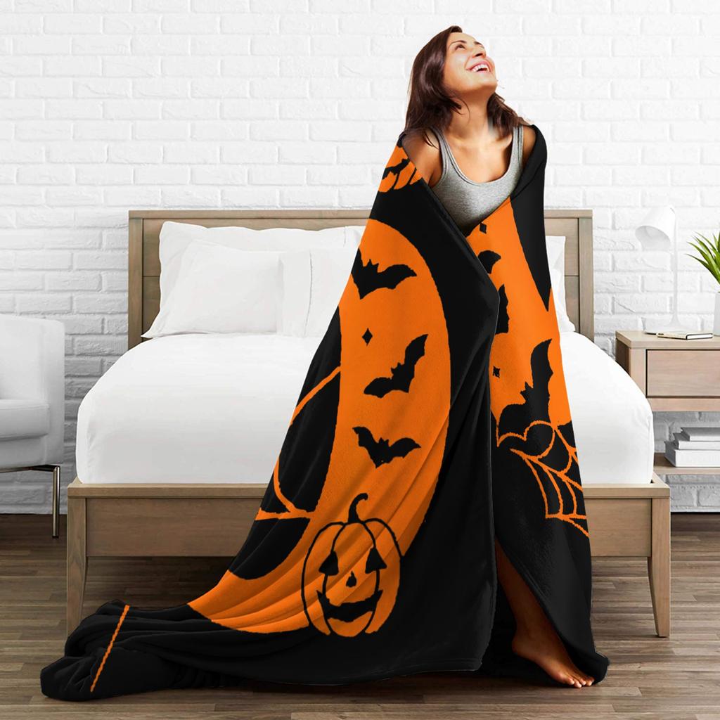 6 7 Six Seven Halloween Flannel Blanket Warm Soft Throw Blanket for Outdoor Travel Office Graphic Bedspread Sofa Bed Cover