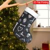 Christmas Decoration Fireplace Hanging Stocking 1pc Gothic Skull & Bone Christmas Stocking - 2D Flat Printing,