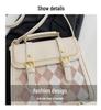 Girlish Heart Argyle Color Block Women's Backpack 2025 - Cute Korean Style Crossbody Small Schoolbag