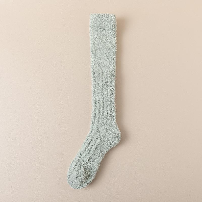 Couple's Coral Fleece Winter Socks: Thick, Velvet-Lined, Cozy Home Sleep Socks for Calf Warmth
