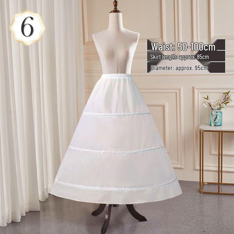 Verstelbare Puffy Bruids Petticoat Onderrok met Visgraat Middenlengte voor Bruiloft of Lolita Jurken.