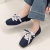 Square Toe Flats Ballet Dance Shoes Summer Shallow Sandals 2025 New Designer Casual Women Shoes Dress Cozy Mujer De Zapatillas
