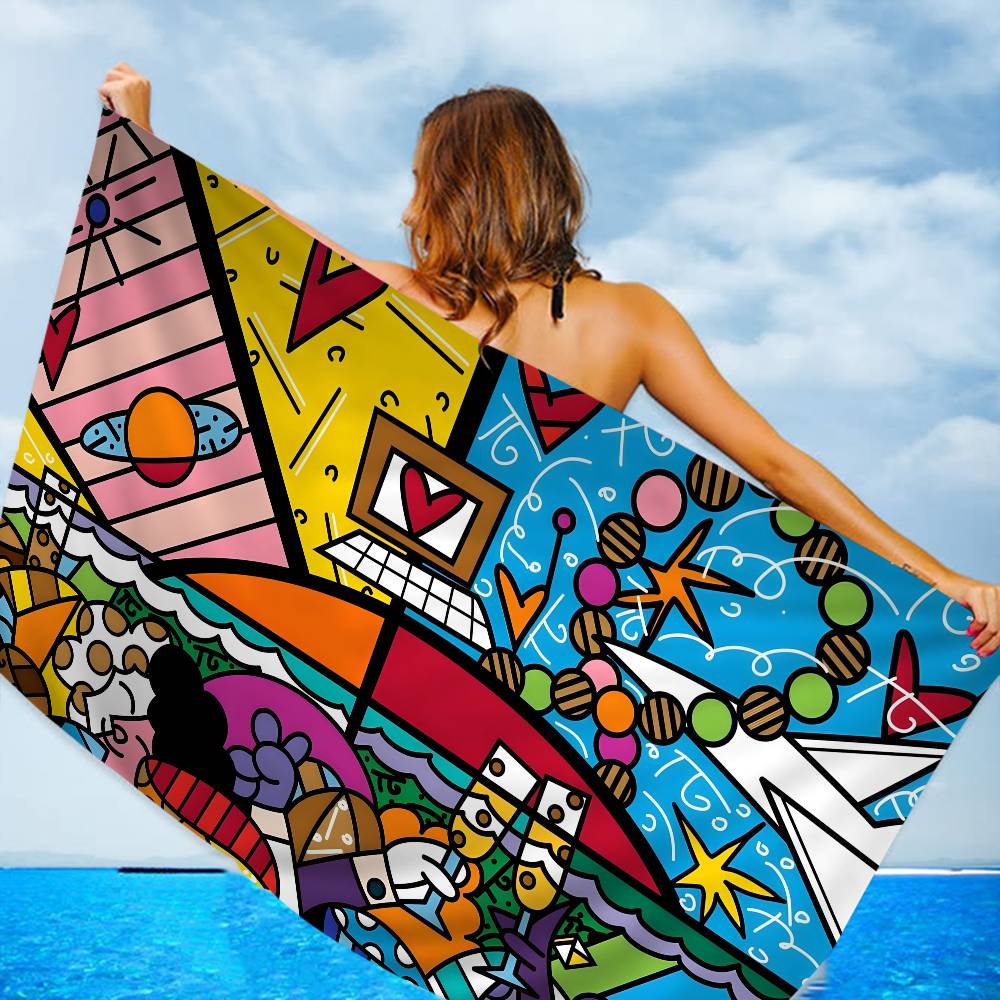 Asciugamano da Bagno Britto Microfibra Morbido Assorbente Traspirante Per Bambina Bambini Decorativo Cartone Animato Asciugamano da Spiaggia
