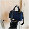 Patchwork Colorblock Mini Handbags For Women Denim Shoulder Cross Body Bags Casual Street Small Boston Bag 2025 Designer Purses