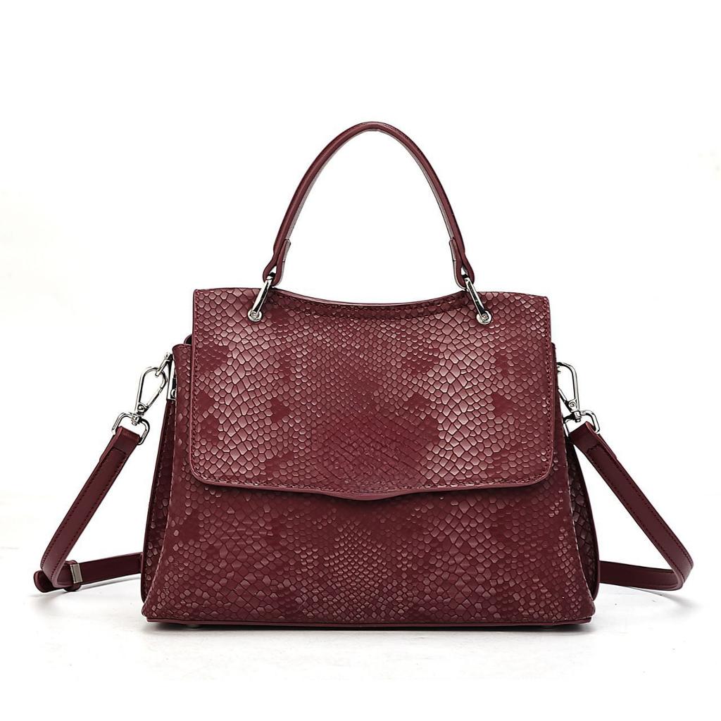 Fashionable Snake Pattern Handbag European and American Temperament One-shoulder Crossbody Bag Women's Bag