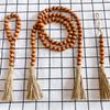 3-piece Wooden Beads Strings Pastoral Color Wooden Beads Tassels String Home Decoration Pendant