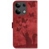 For Xiaomi Redmi Note 13 4G Case PU Leather Phone Cover Butterfly Cat Pattern