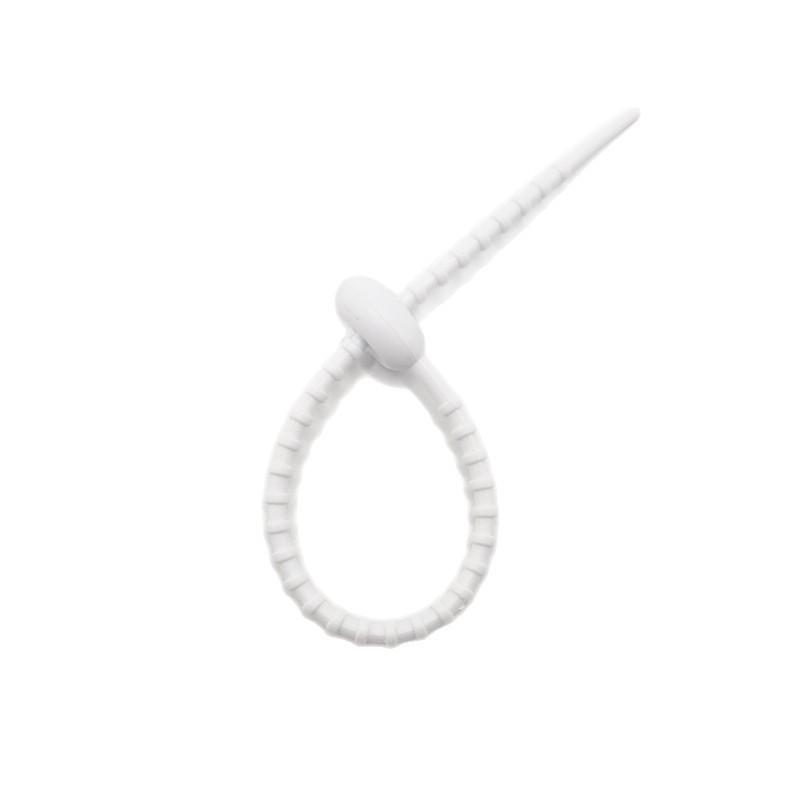 Multicolor TPR Silicone Zip Ties: Elastic Self-Locking, Reusable Cable Organizers & Keychain Pendants.
