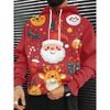 Herren 3D Weihnachtsmann Aufdruck Kapuzenpullover Hoodie Pullover Weihnachten Damen Freizeit Winterkleidung Kostümpartys