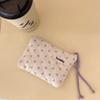 Small fresh floral quilted cotton change bag cute mini portable travel port red envelope storage card bag