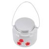 Hanging Bird Feeder 475ml Unique Red Flowers Design 3 Feeding Ports Wide Opening Easy Filling Bird