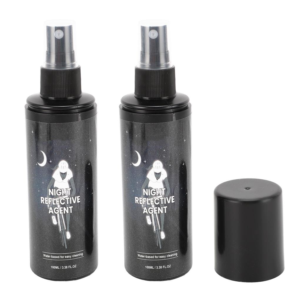 2 Pcs Reflective Spray Paint 100ml White Glow In The Dark Spray Long Lasting Reflective Glow Paint for Clothes Bike