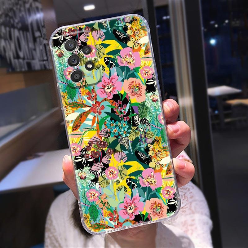 

London Flowers Прозрачный чехол для Samsung Galaxy A52 A51 A53 A72 A71 A73 A32 A31 A33 22 A11 Мягкий чехол Betsy Theodora Wiltshire Samsung A11