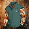 Men's Western Hooded Sweatshirt Long Sleeve Pattern Print Pullover