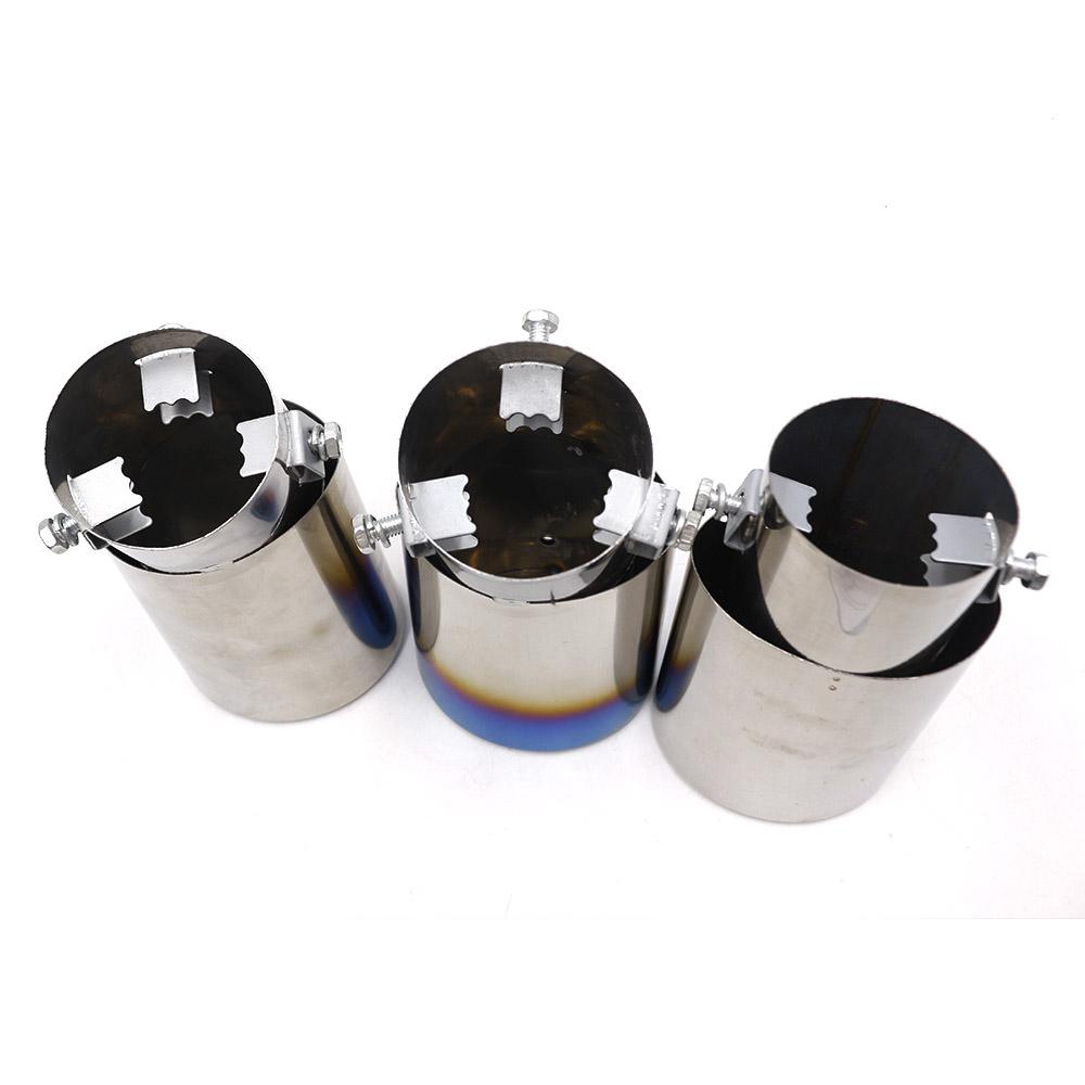 Universal Car Exhaust Muffler Tip Stainless Steel Elbow /Straight Pipe Modified Car Tail Throat Liner Pipe 