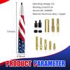Yumfugu 1pcs 5.5" x 0.8" American Flag Patriotic Decoration Stable Signal Receiver Antenna Screw Mount Accessories for Most Vehicles (Silver)