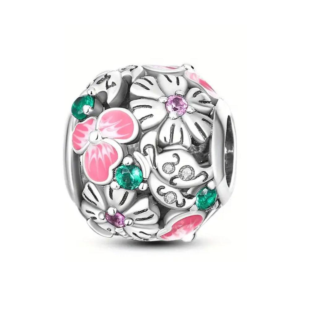 New Copper Butterfly Sunshine Sunflower Bouquet Exquisite Charm Talisman Pendant Fit Original Bracelet Diy Women'S Jewelry