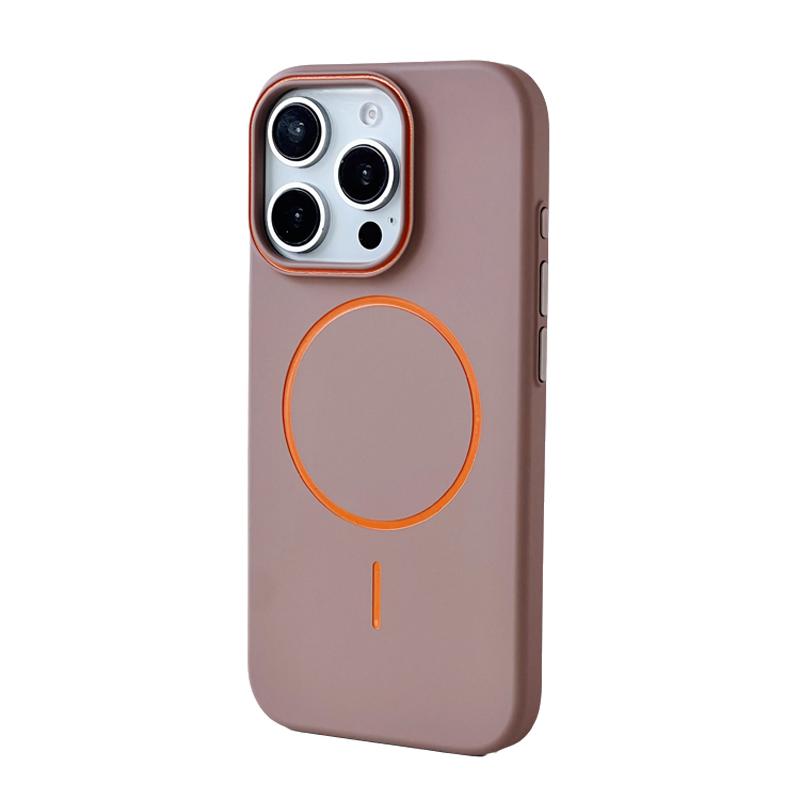 

Ультратонкий чехол для телефона MagSafe с ярким цветом для iPhone 16pro max 15 16 Pro 14 13 12 Магнитная беспроводная зарядка Матовый жесткий ПК чехол For iPhone 12 золотой