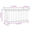 Garden Storage Box Anthracite Grey 129 X 67 X 65 Cm