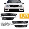 L/R For Mercedes For Benz C-Class W204 2012-2014 Front Bumper DRL Grille Cover Silver Plating Lamp Hoods Decor