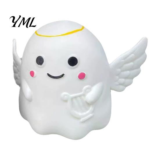 Focus Improvement Tools Halloween Ghost Squeeze Toy, Angel Demon Stress Relief Tactile Sensory Toys Slow Rebound Ball Fidget Party Favors Toy