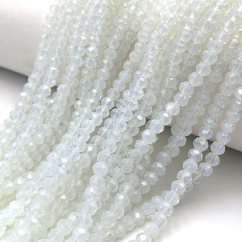 2/3/4/6/8mm Faceted Crystal Beads Bulk Pack - Glass Beads for DIY Bracelets Hairpin Loose Spacer Beads for Jewelry Making
