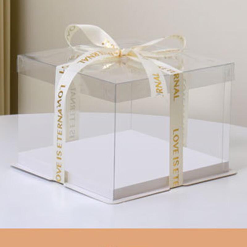 4-inch Transparent Single-Layer Cake Box (5-Pack)