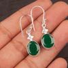 Green Onyx Gemstone 925 Stamped Silver Jewelry Handmade Earrings 1.30" For Women EE-6-16